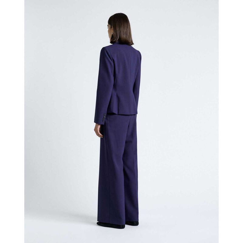 Cue Dark Cobalt European Stretch Suiting Hourglass Blazer image number 1